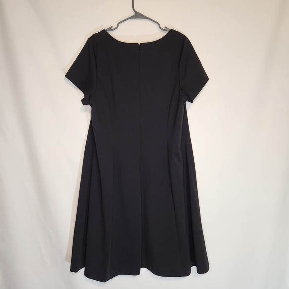 Alfani Black Dress with Silver Embellishments Suze 18W Neutral Staple - Picture 5 of 10